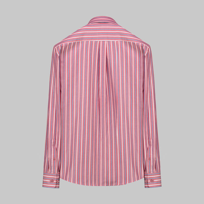 Carina Çizgili Kırmızı Gömlek - 2