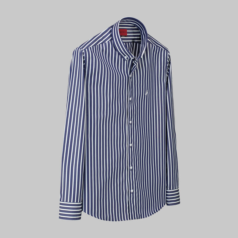 Carina Çizgili Lacivert Gömlek - 1