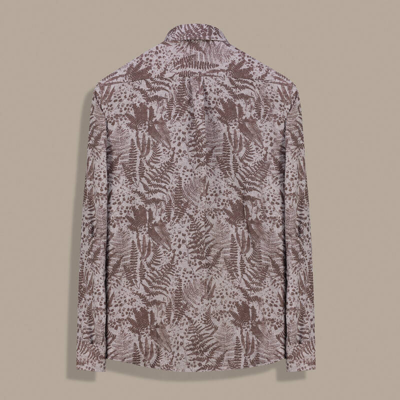 Carina Desenli Kahverengi Gömlek - 2