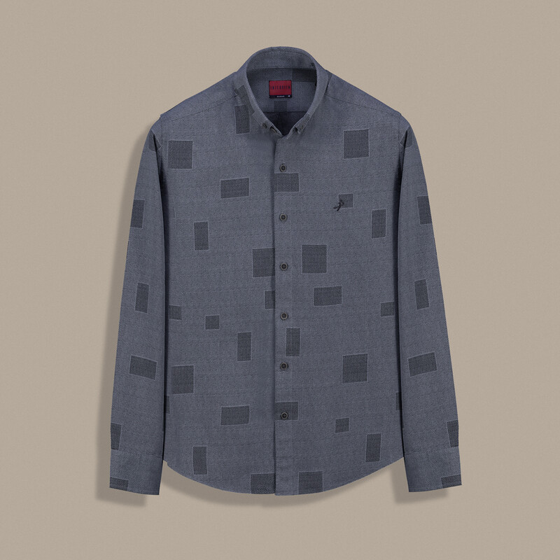 Carina Desenli Pamuklu Siyah Gömlek - INTERVIEW