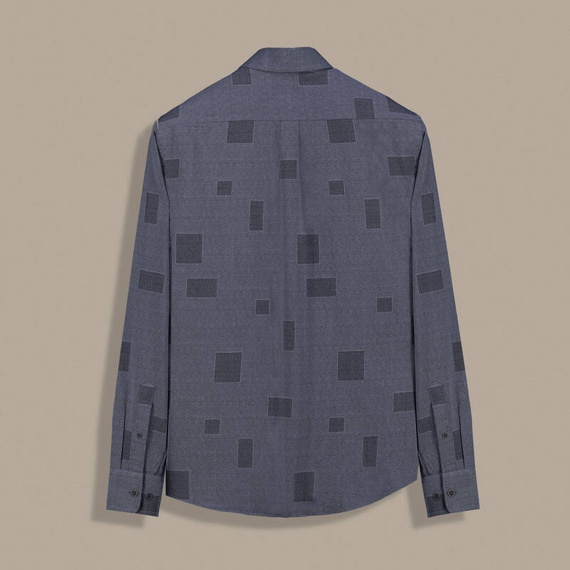 Carina Desenli Pamuklu Siyah Gömlek - 2