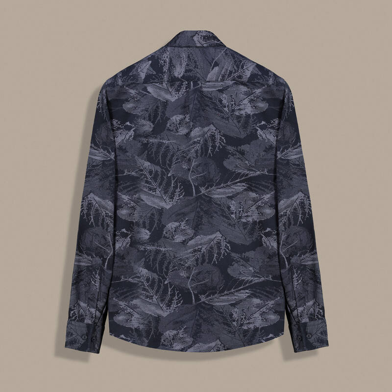 Carina Desenli Pamuklu Siyah Gömlek - 2