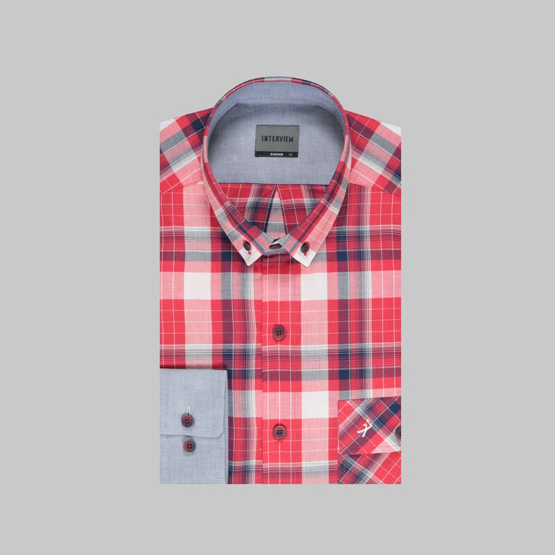 Carina Kırmızı Uzun Kol Gömlek - INTERVIEW