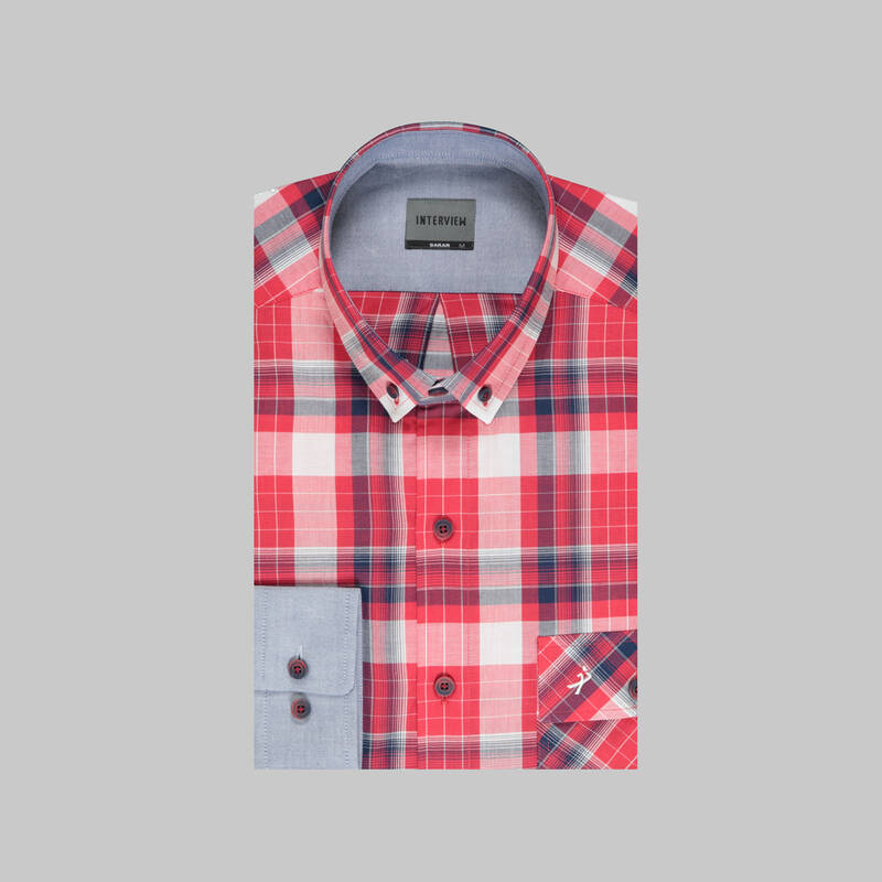 Carina Kırmızı Uzun Kol Gömlek - 3