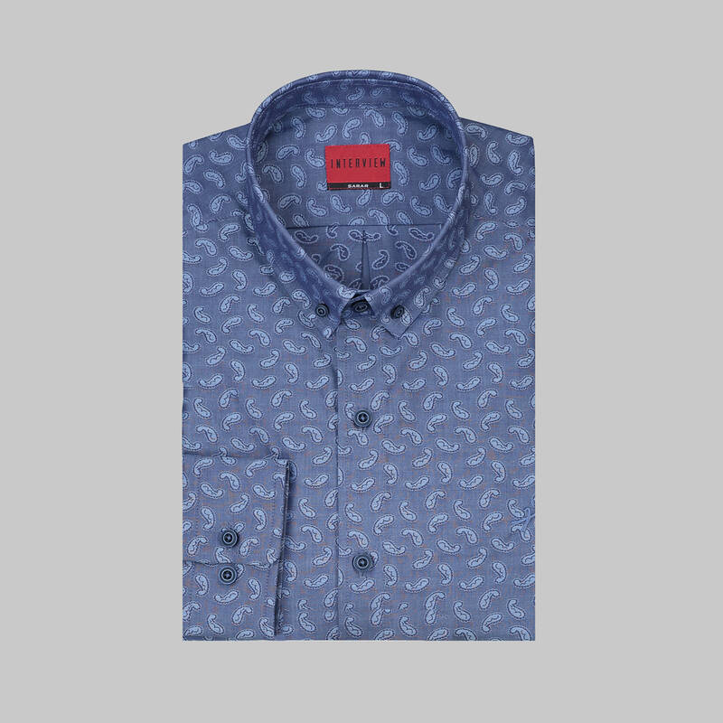 Carina Indigo Mavi Gömlek - 3