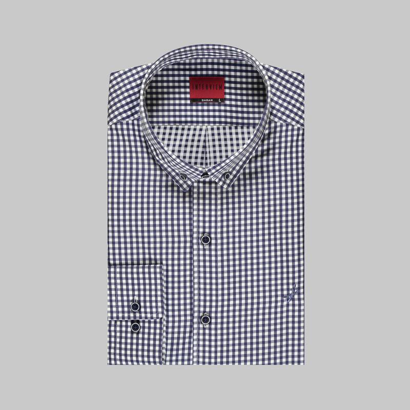 Carina Kareli Lacivert Gömlek - INTERVIEW