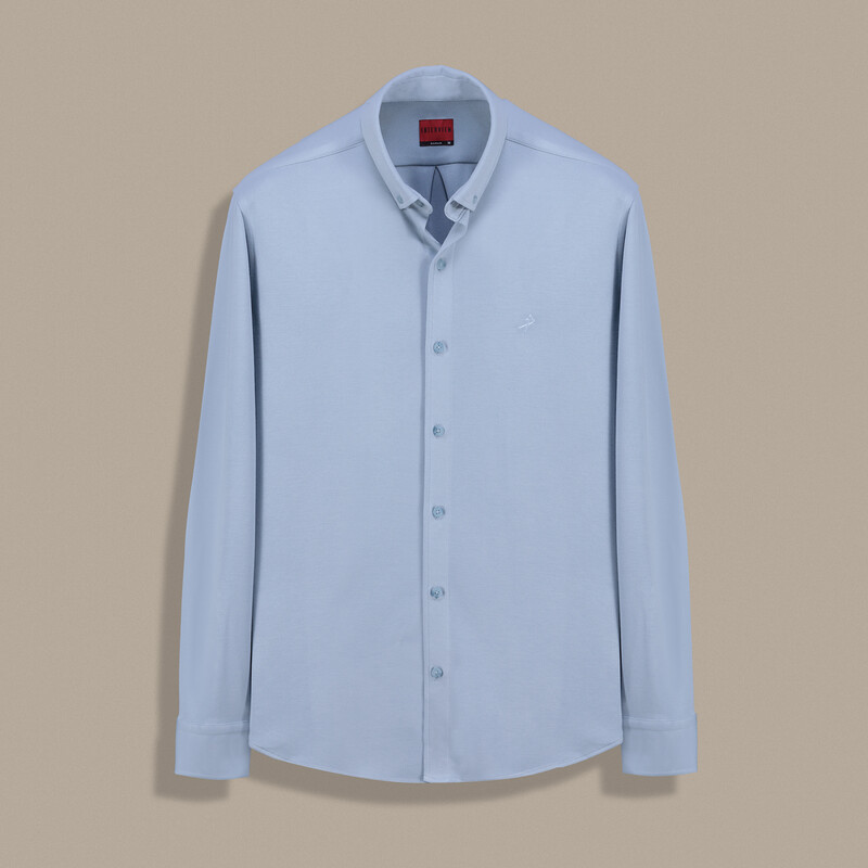 Carina Klasik Uzun Kol Mavi Gömlek - INTERVIEW