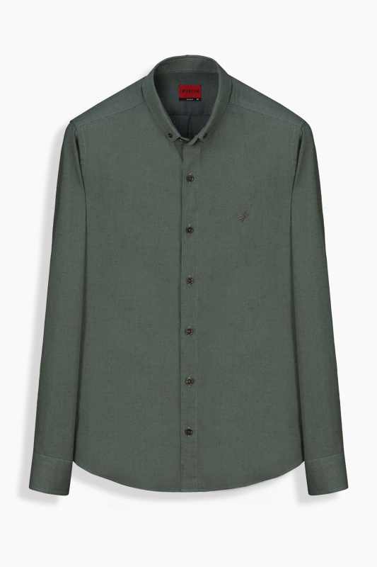 Carina Koyu Yeşil Regular Gömlek 