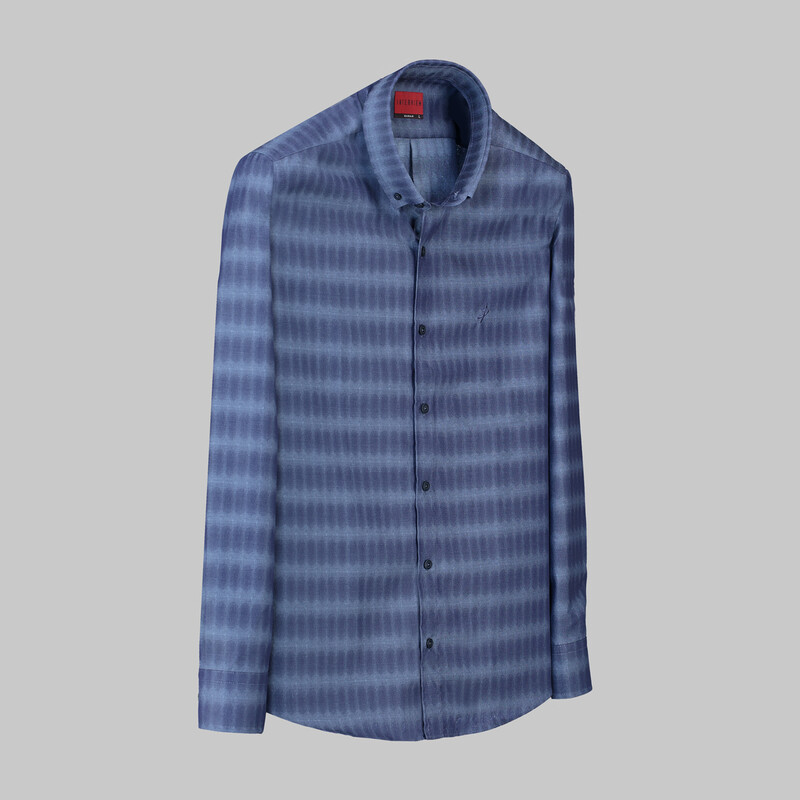 Carina Lacivert Desenli Gömlek 