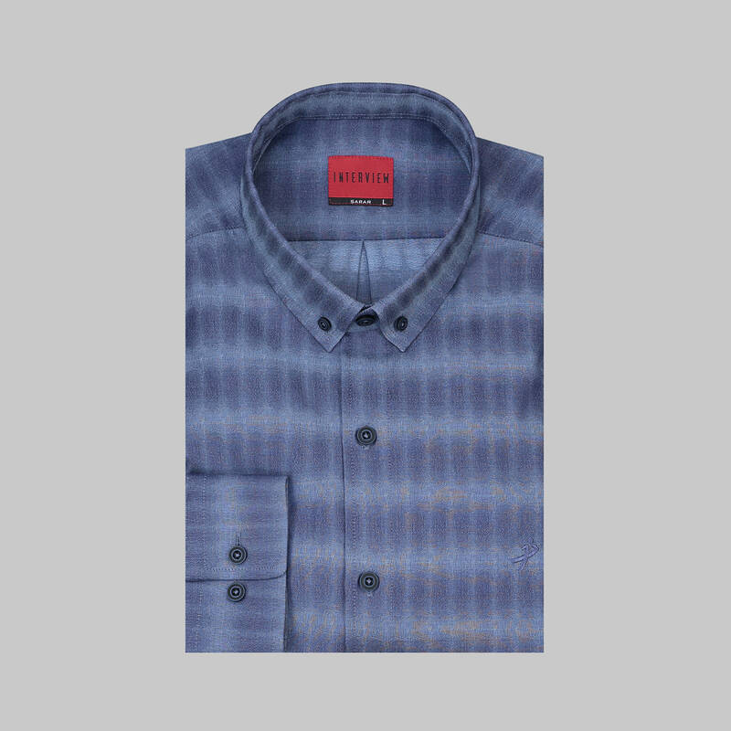 Carina Lacivert Desenli Gömlek - 3