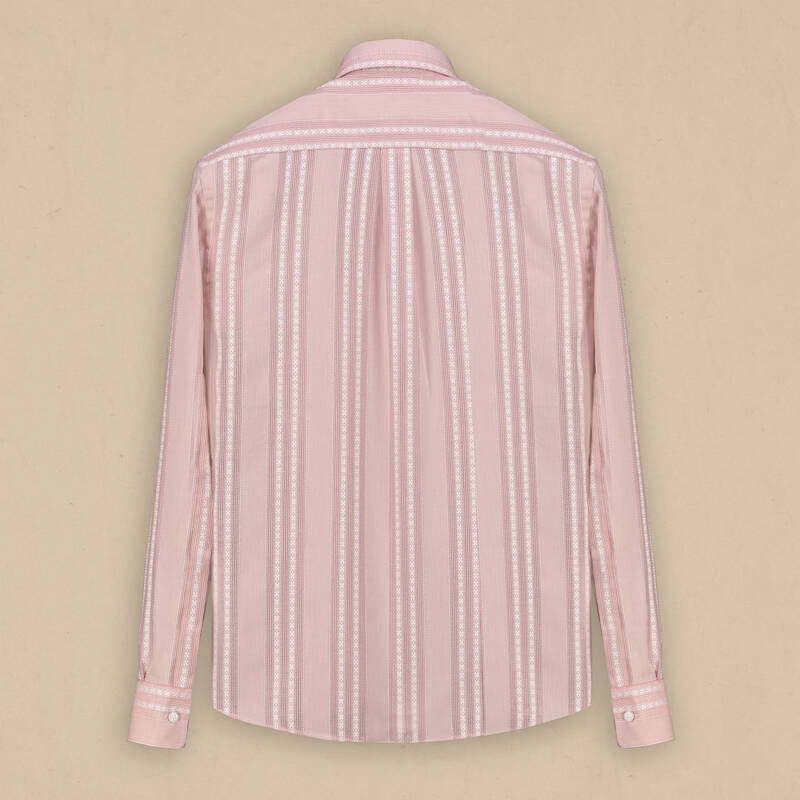 Carina Çizgili Gül Kurusu Gömlek - 2