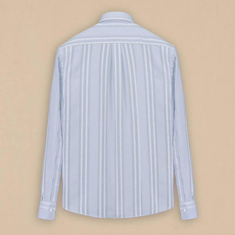 Carina Çizgili Mavi Gömlek - 2