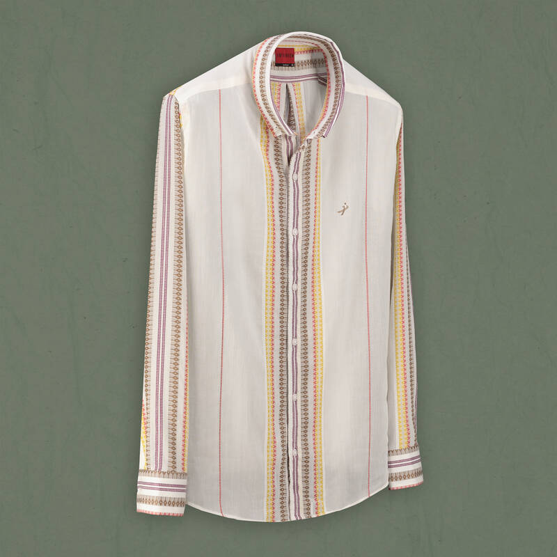 Carina Desenli Pamuklu Kahverengi Gömlek - 1