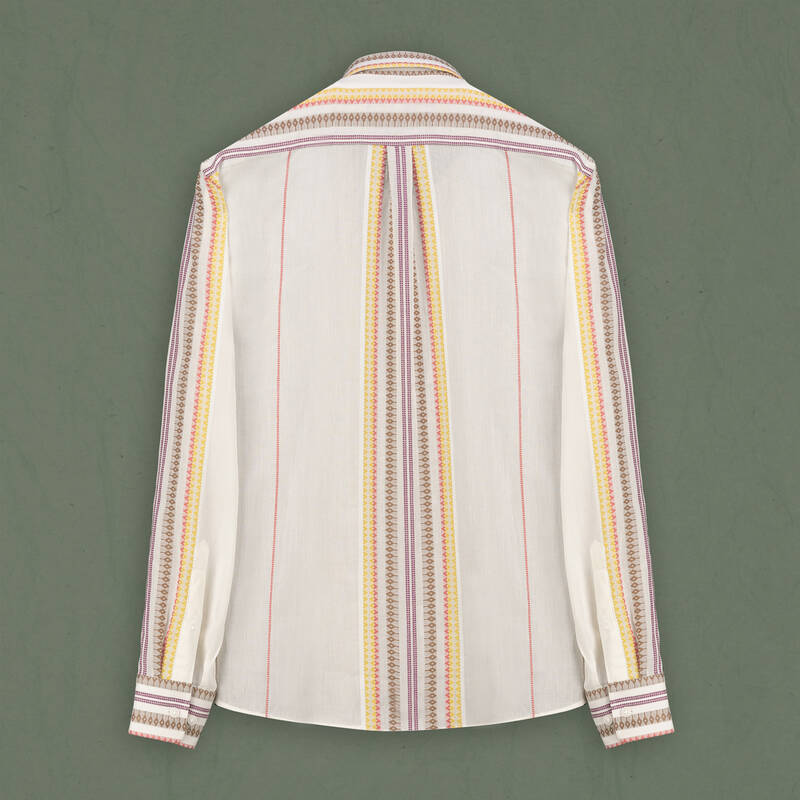 Carina Desenli Pamuklu Kahverengi Gömlek - 2