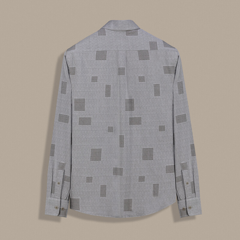 Carina Desenli Pamuklu Açık Kahverengi Gömlek - INTERVIEW