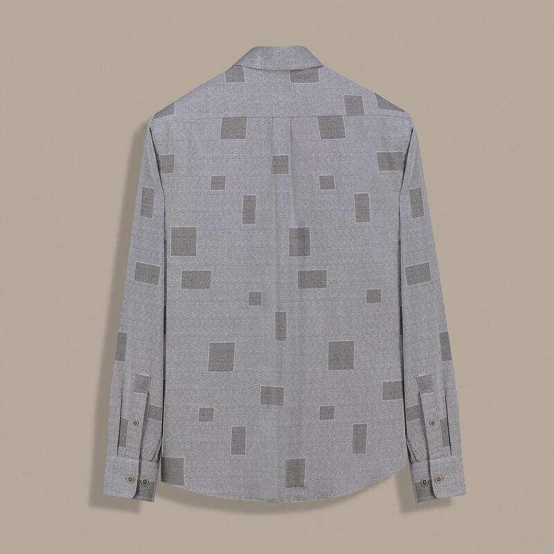 Carina Desenli Pamuklu Açık Kahverengi Gömlek - 2