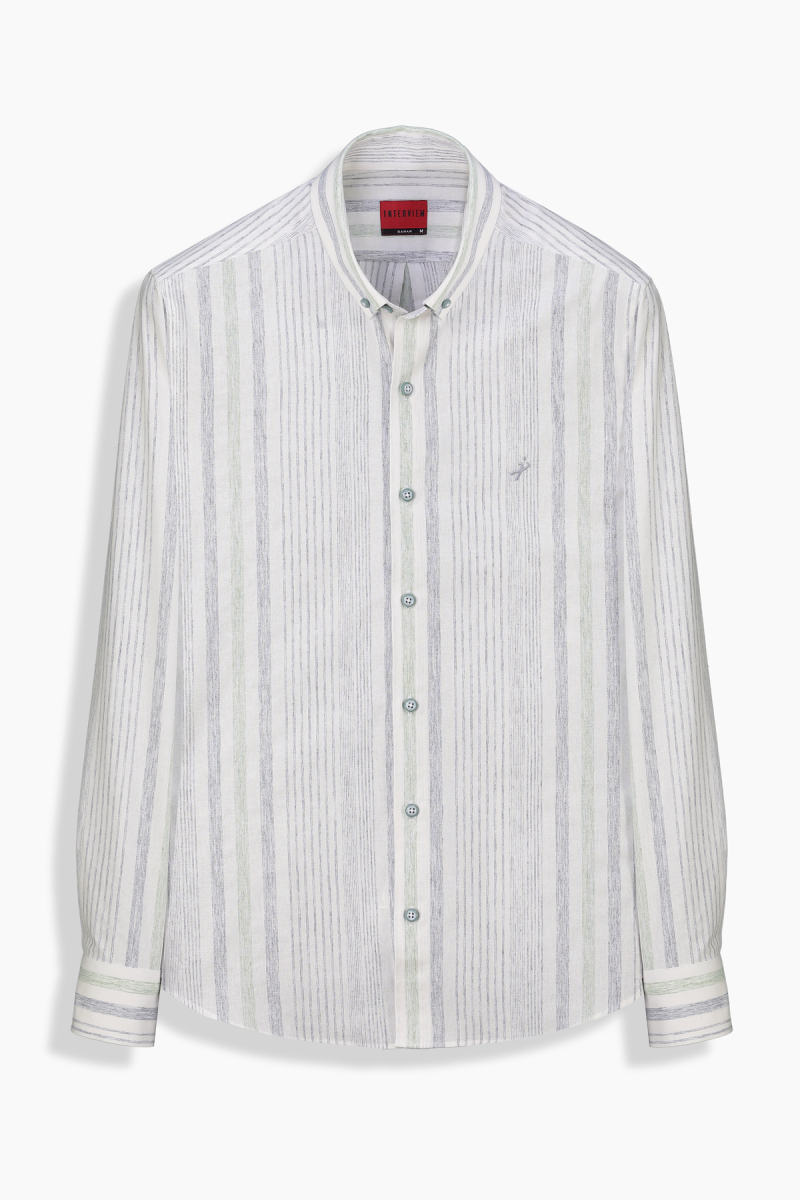 Carina Regular Uzun Kol Lacivert Gömlek - 1