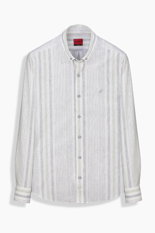 Carina Regular Uzun Kol Lacivert Gömlek 