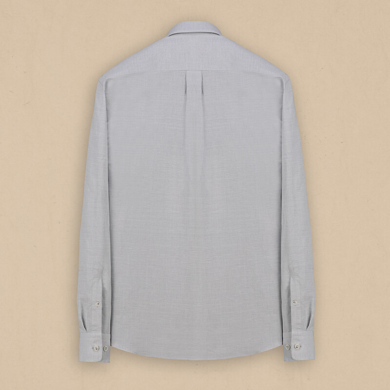 Carina Uzun Kol Açık Gri Klasik Gömlek - INTERVIEW