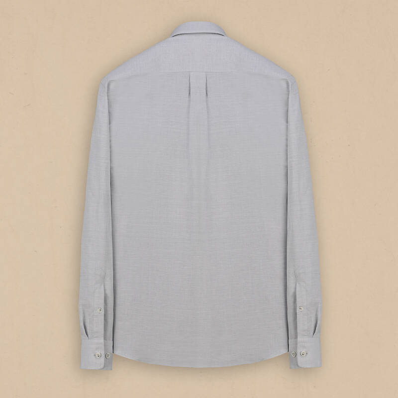 Carina Uzun Kol Açık Gri Klasik Gömlek - 2