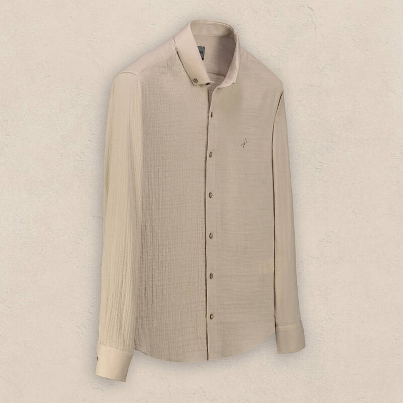 Carina Uzun Kol Bej Gömlek - 1