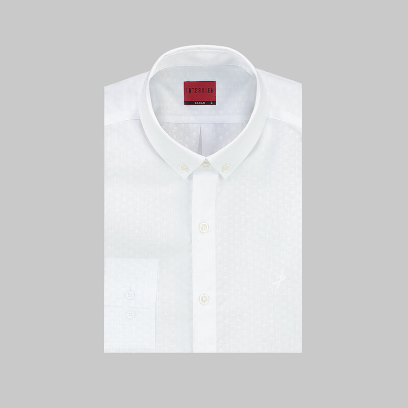 Carina Uzun Kol Beyaz Slim Gömlek - INTERVIEW