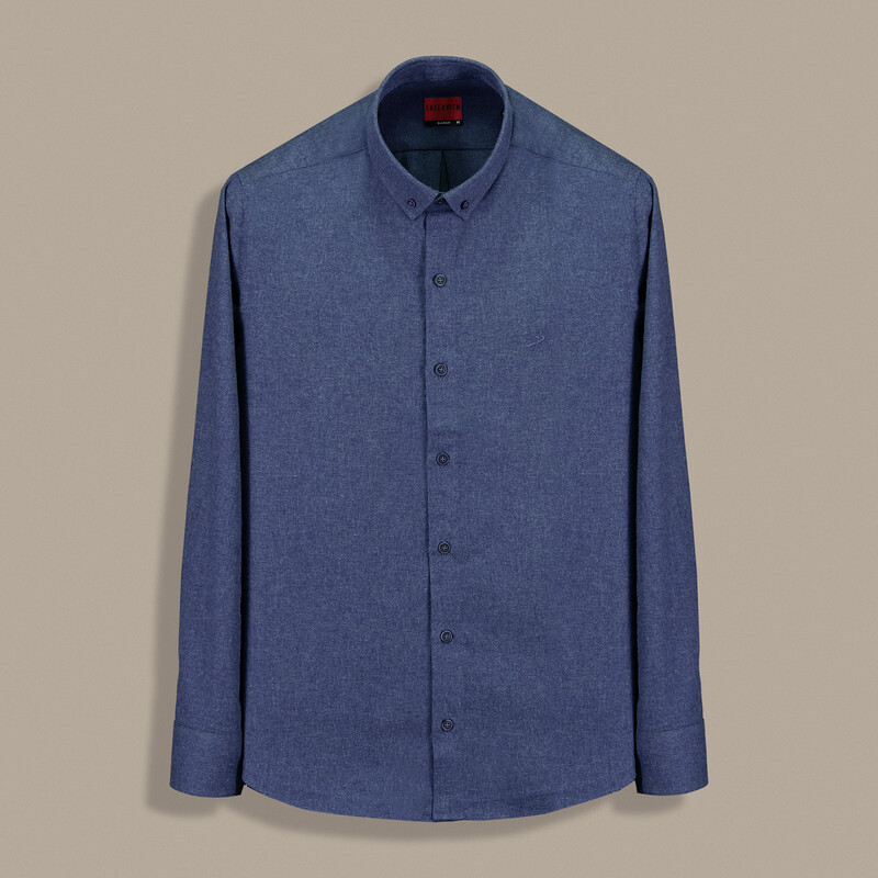 Carina Uzun Kol Lacivert Gömlek 