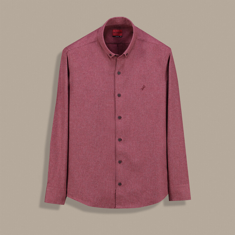 Carina Uzun Kol Kırmızı Gömlek 