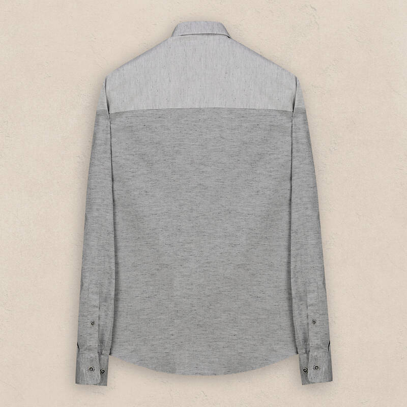 Carina Uzun Kol Gri Gömlek - 2