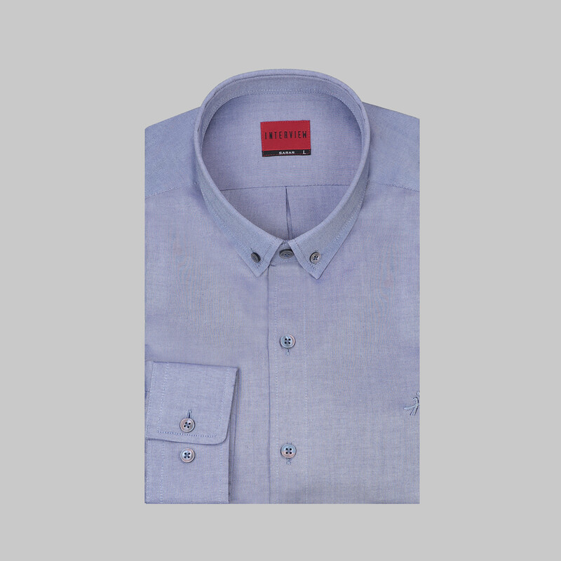 Carina Pamuklu İndigo Mavi Pamuklu Gömlek - INTERVIEW