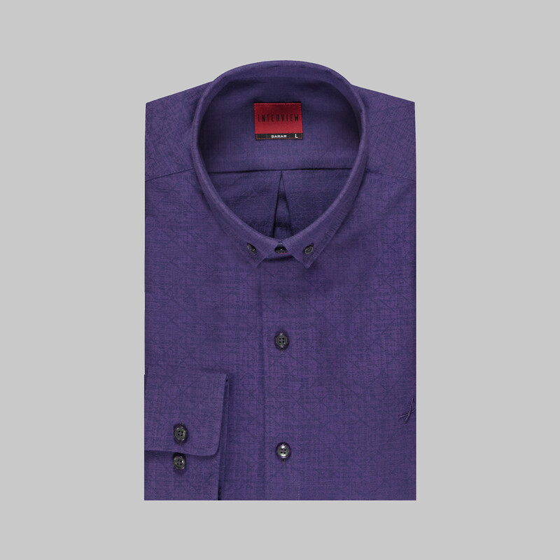 Carina Desenli Mor Gömlek - INTERVIEW