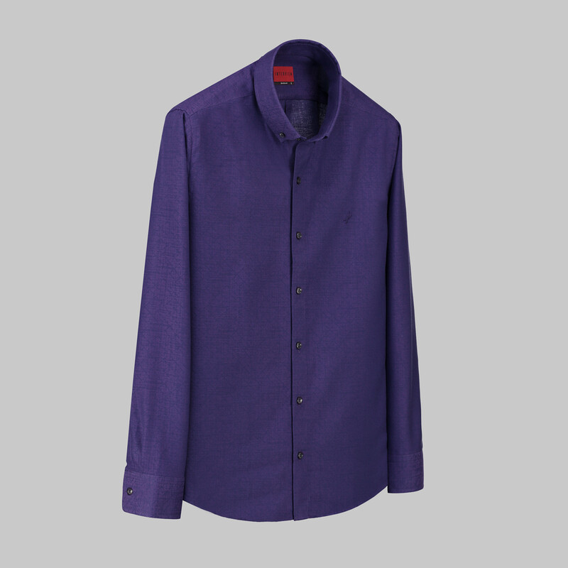 Carina Desenli Mor Gömlek 