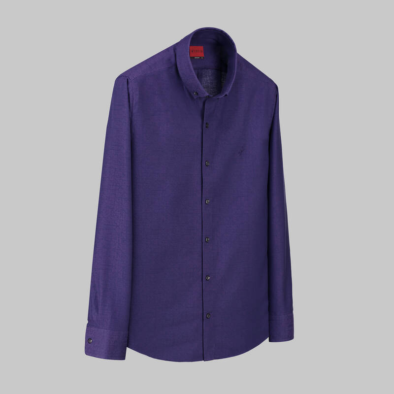 Carina Desenli Mor Gömlek - 1