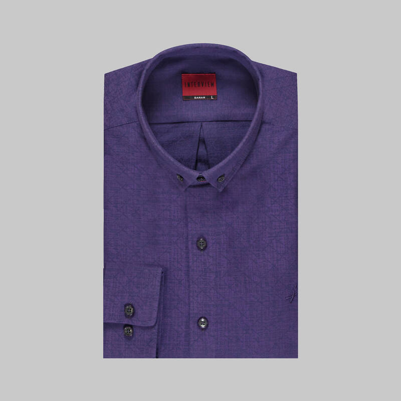 Carina Desenli Mor Gömlek - 3