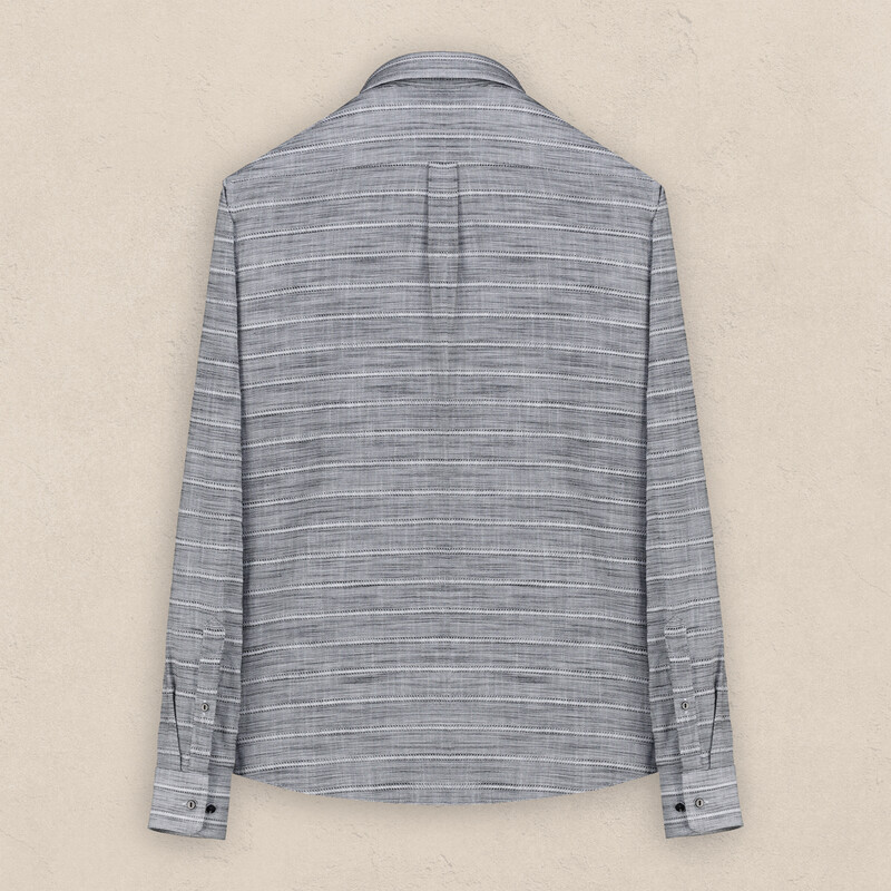 Carina Uzun Kol Çizgili Siyah Gömlek - INTERVIEW