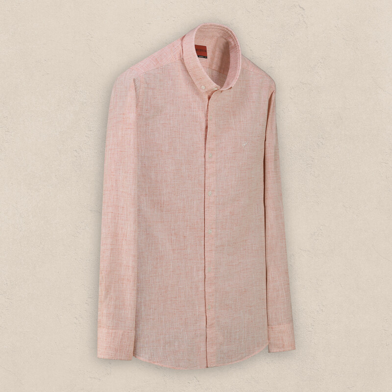 Carina Uzun Kol Turuncu Gömlek 