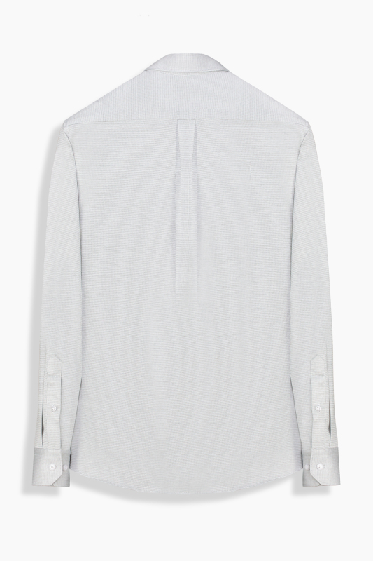 Casper Uzun Kol Desenli Haki Gömlek - INTERVIEW