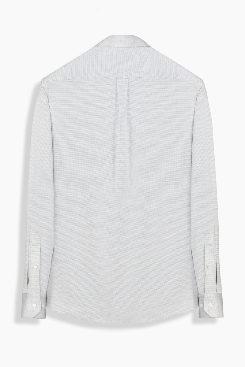 Casper Uzun Kol Desenli Haki Gömlek - 2