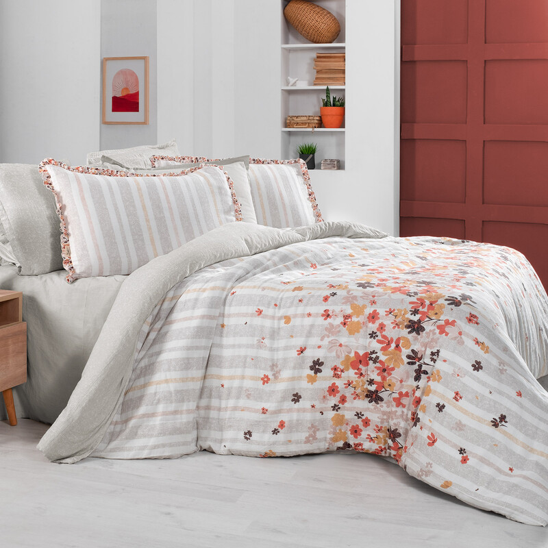 Catalina Nevresim Takımı King Size Bej - SAREV