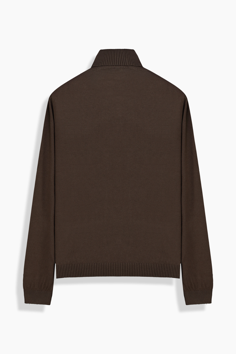 Chic Tam Balıkçı Kahverengi Triko - 2