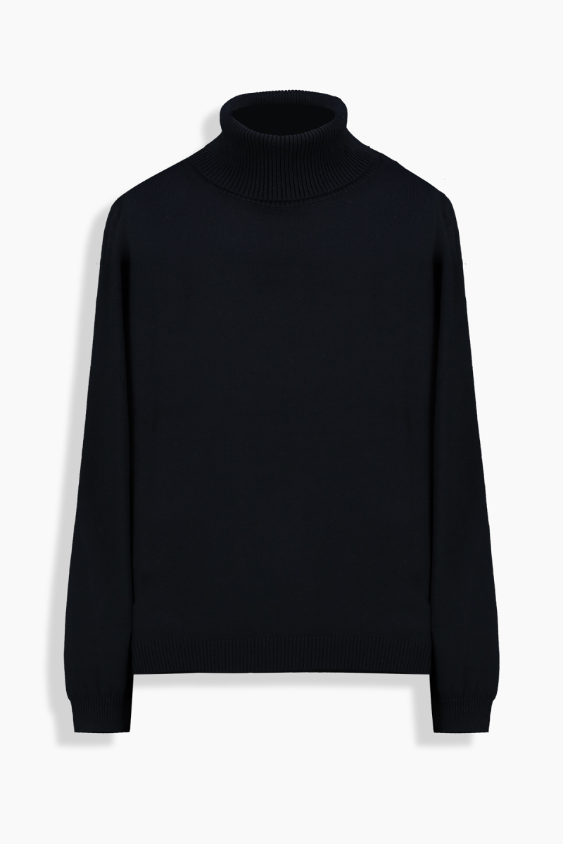 Chic Tam Balıkçı Siyah Triko - 2