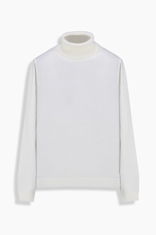 Chic Tam Balıkçı Bej Triko - SARAR WOMAN