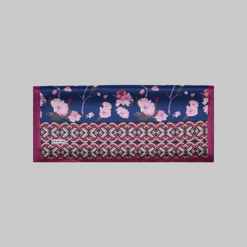 Çiçek Desenli Fular F78 - 1