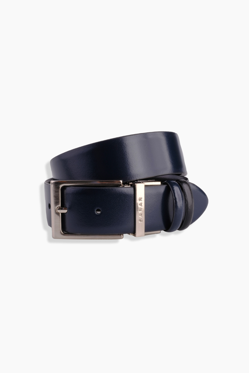 Çift Taraflı Klasik Siyah-Lacivert Kemer - 1