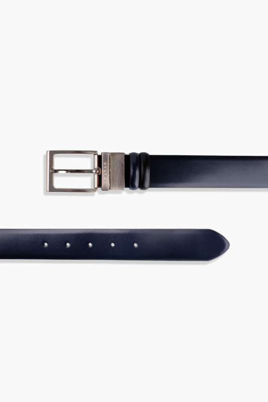 Çift Taraflı Klasik Siyah-Lacivert Kemer - SARAR