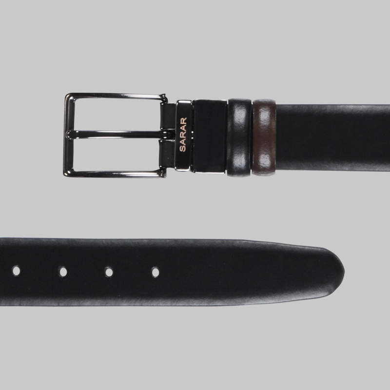 Çift Taraflı Siyah Kahverengi Kemer - SARAR