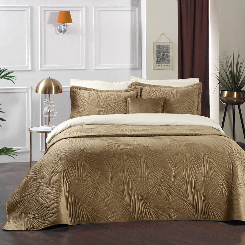 Clara Yatak Örtüsü Seti Çift Kişilik Sarı - 2