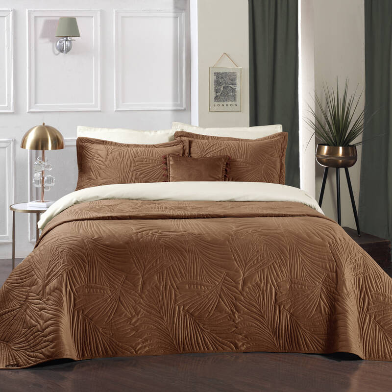 Clara Yatak Örtüsü Seti Çift Kişilik Taba - 2