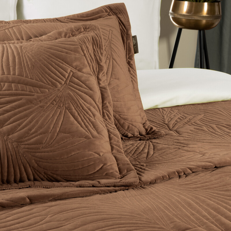 Clara Yatak Örtüsü Seti Çift Kişilik Taba - SAREV