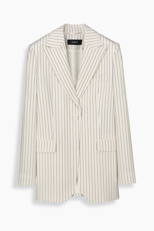 Cleir Çizgili Bej Ceket - SARAR WOMAN
